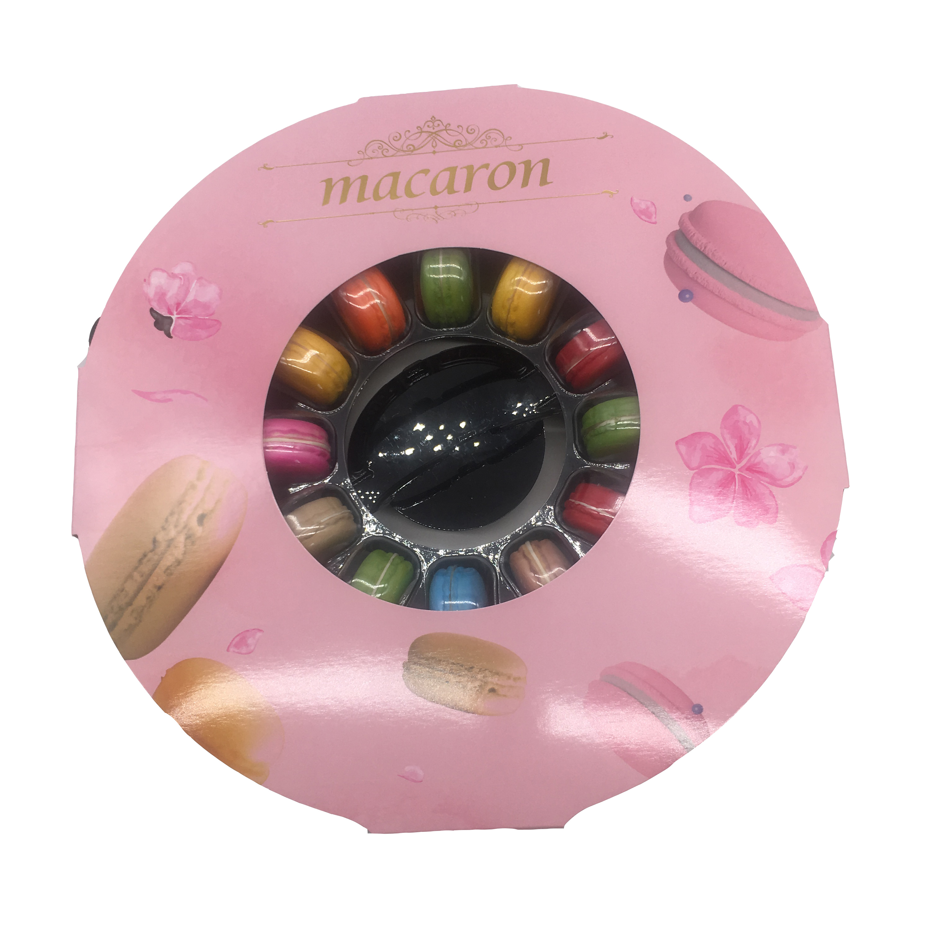 Custom Macaron Clear Tray Macaron Recyclable Packaging Transparent Box 6pcs Insert Plastic Macaron Chocolate Tray