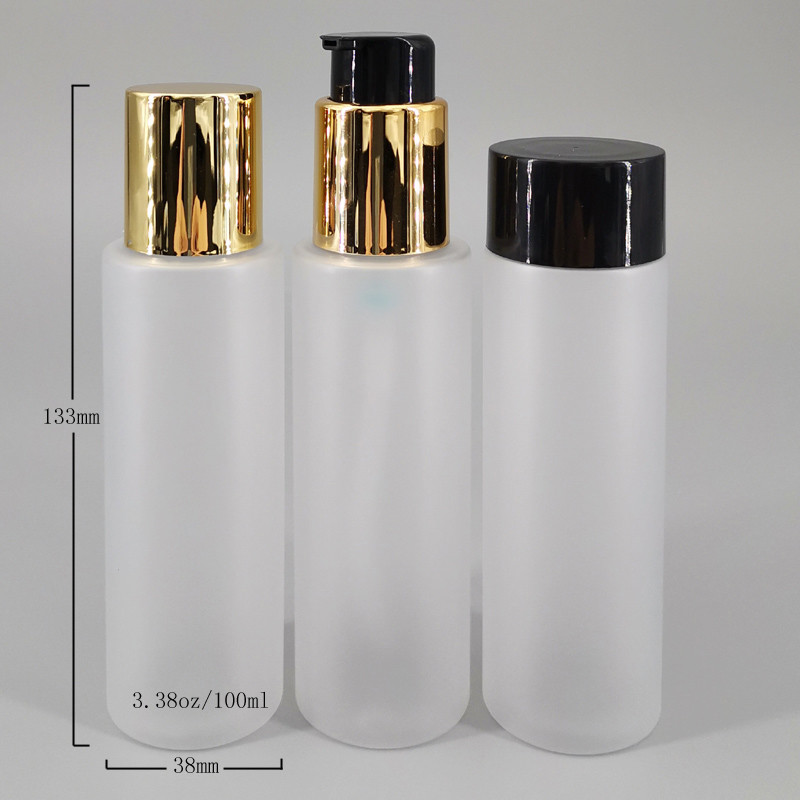 Lotion Packaging 24mm 3.38oz Frosted Cosmetic Bottles