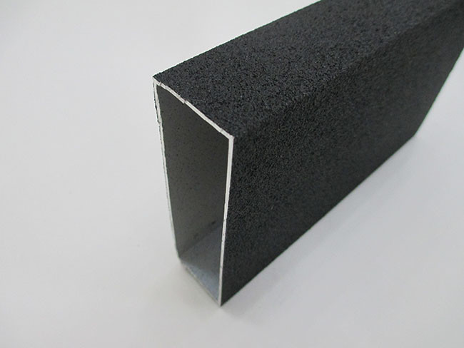Black Sandblasting Aluminum Tube Profiles High Weather Resistance For Decoration