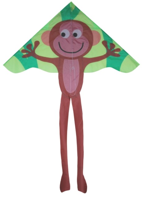 Monkey Parttern Delta Wing Kite Colorful With Fiberglass Frame 130*180cm