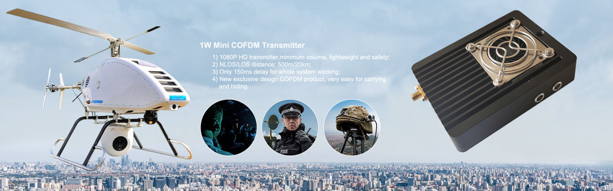 20km Drone VTX Digital HD UAV Video Transmitter AES Encryption HD-MI Input