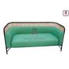 Buy cheap Green Upholstered Commercial Banquette Seating With Rattan Wood / SS Frame from wholesalers