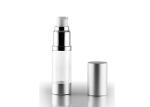 Buy cheap Empty Silver Airless Cosmetic Bottles Slender Styles Soap Cream Packaging from wholesalers