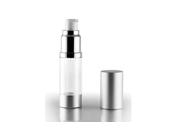Buy cheap Empty Silver Airless Cosmetic Bottles Slender Styles Soap Cream Packaging from wholesalers