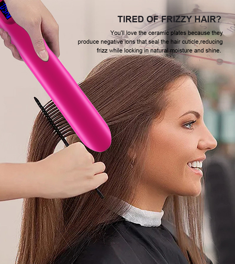 1 Inch 450 Degrees Ceramic Plate Flat Iron Professional Salon Tools Infrared