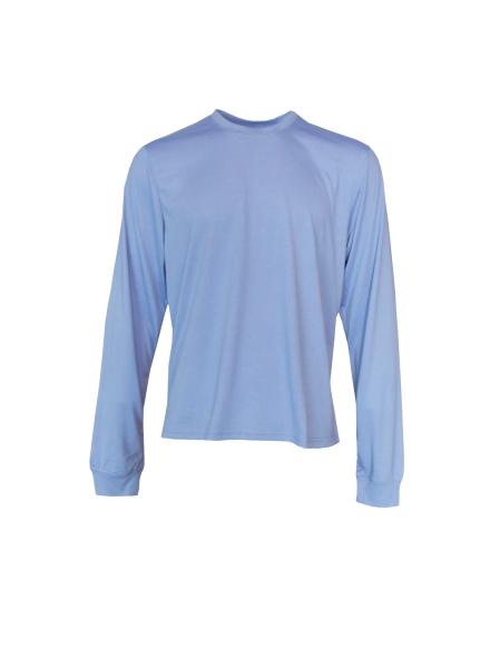 Buy cheap 170 GSM 65% Polyester 35% Cotton Blue Crew Neck T-shirt from wholesalers