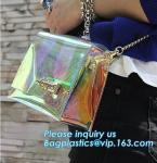 mini clear pvc girls shoulder long strip bag, Woman Sweet Handbag Clear Jelly