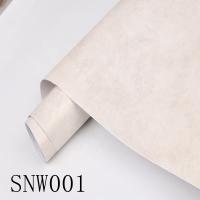 Buy cheap Waterproof Adhesive Cement Effect Wallpaper Removable White Concrete Effect product