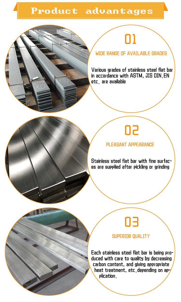 440c 316 304 Stainless Steel Flat Bar 3mm 5mm 6mm Cold Rolled Steel Flat