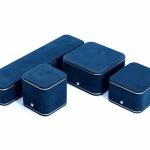 Velvet Material Jewelry Boxes for Hanhong 2023 Custom Logo Blue Bracelet