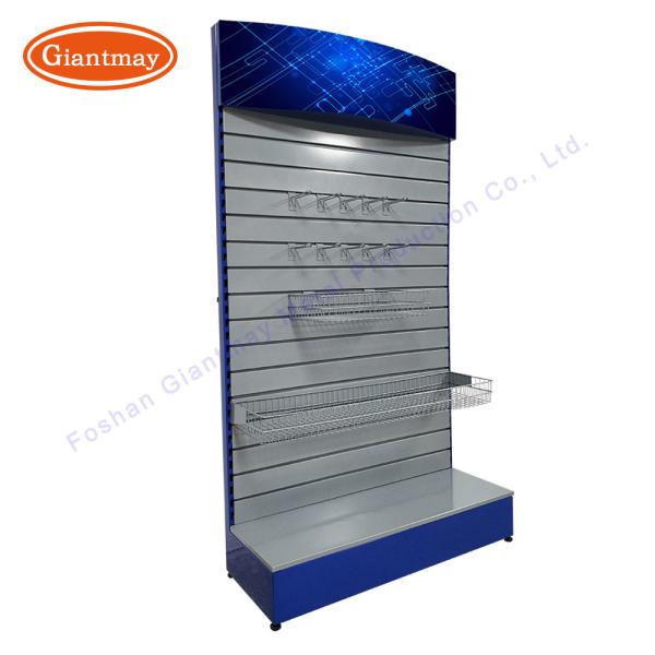 Portable Metal Slatwall Stand Cellphone Accessory Display Rack Slat Wall