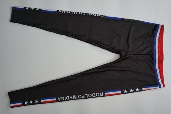 Buy cheap Elastic Black Thick Ladies Sports Leggings Lycra Fabric Dye Sublimated Printing from wholesalers
