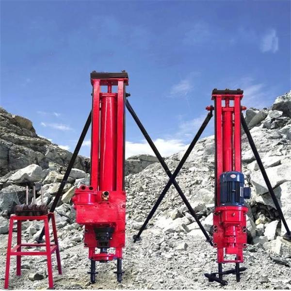 Gas Electric Linkage Impact Rotary Rock DTH Drilling Rig Slope Support Blasting