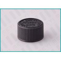 Buy cheap 20/410 Ribbed Black Screw Top Caps , Pharmaceutical Child Proof Caps product