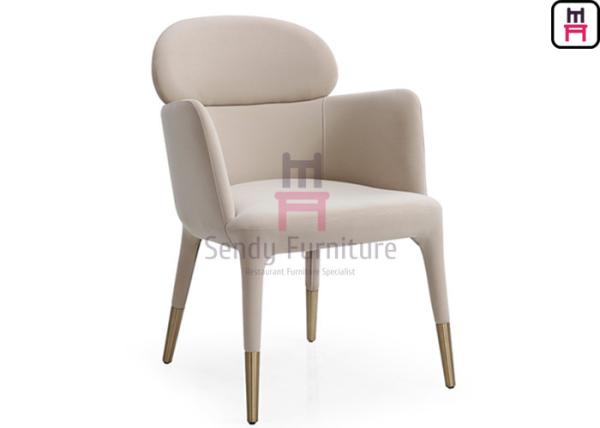 Buy cheap Fully Upholstered Fabric Wood Restaurant Chairs Comfortable Solid Structure from wholesalers