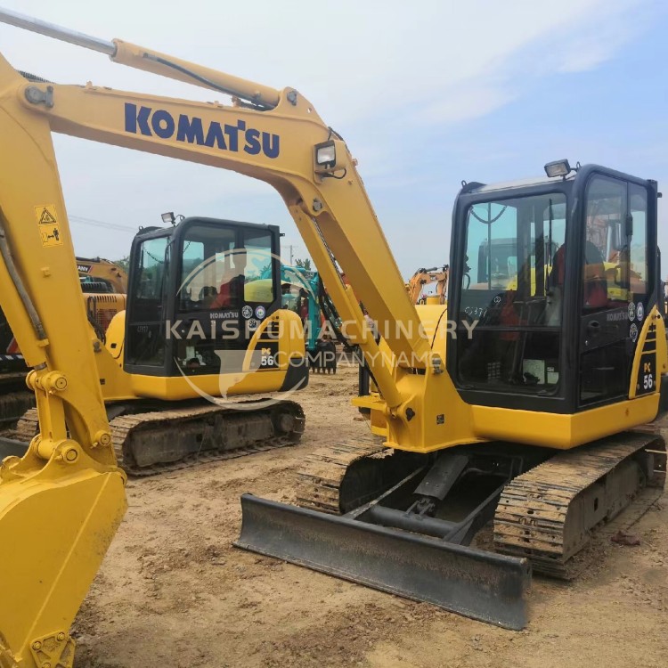 Low Working Hours 2020 Komatsu PC56 Excavator Made in Japan with S4D87E-1 Engine Type