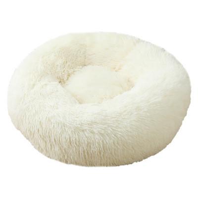 Buy cheap Round Soft Plush Fluffy Donut Cat Bed Washable Portable Dog House Velvet Mats from wholesalers