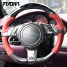 Buy cheap LED Red Leather Porsche Carbon Fiber Steering Wheel Sport Design 350mm from wholesalers