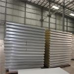 heat insualation corrugated grey white caravan wall rock wool sandwich panel