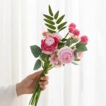 Wholesale Artificial Rose Flowers Bouquets Silk Wedding Flowers Bouquets for