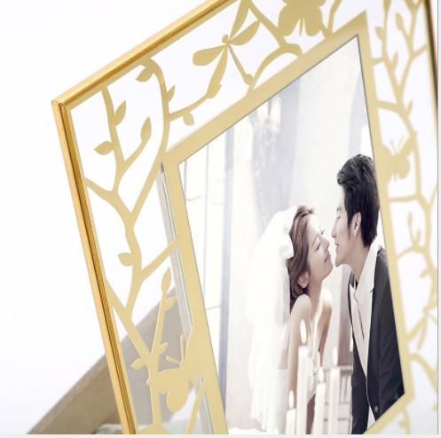 Buy cheap Home / Garden Decoration Brass And Glass Picture Frame Compact Lightweight from wholesalers