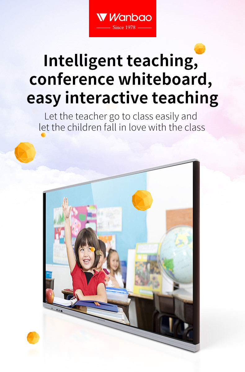 Multi Functional All In One Digital Board For Teaching 65 Inch Double System