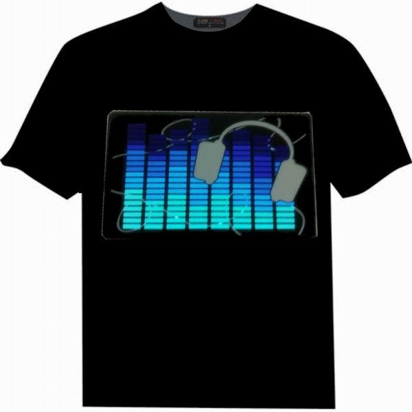 Buy cheap 100% cotton sound activated el flashing t-shirt from wholesalers