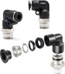 Automobiles Fifty Feet Push In Fittings Black Pneumatic Fitting Kits With Black
