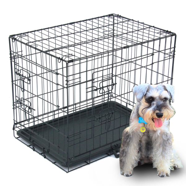 DIVTOP Double Door Wire Dog Crate,Professional High Quality Metal Dog Kennel High Duty Large Animal Dog Cage.