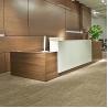 Buy cheap 2M Wood Front Desk Reception Oak Color Customize Logo For Salon from wholesalers