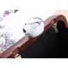 Buy cheap Elegant Ladies Evening Wooden Clutch Bag With Pearl Clasp Style Closure from wholesalers