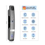 Peephole Camera Smart Face Recognition Door Lock Tuya Password Fingerprint Card