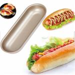 RK Bakeware China Foodservice NSF Hot Dog Bun Pan Hotdog Bread Mould Nonstick