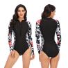 Buy cheap UPF 50 Women's Athletic One Piece Swimsuit Printed Zip Front One Piece Bathing Suit from wholesalers