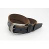 Buy cheap Zinc Alloy Buckle Mens Casual Leather Belt 100 - 140cm Length Black / Red Color from wholesalers