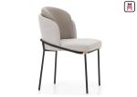 Bowed Modern Metal Restaurant Chairs Modern Minimalist Style With Black Metal