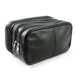 Buy cheap Genuine Leather Toiletry Bag Grooming Shaving Accessory Dopp Kit Portable Travel from wholesalers