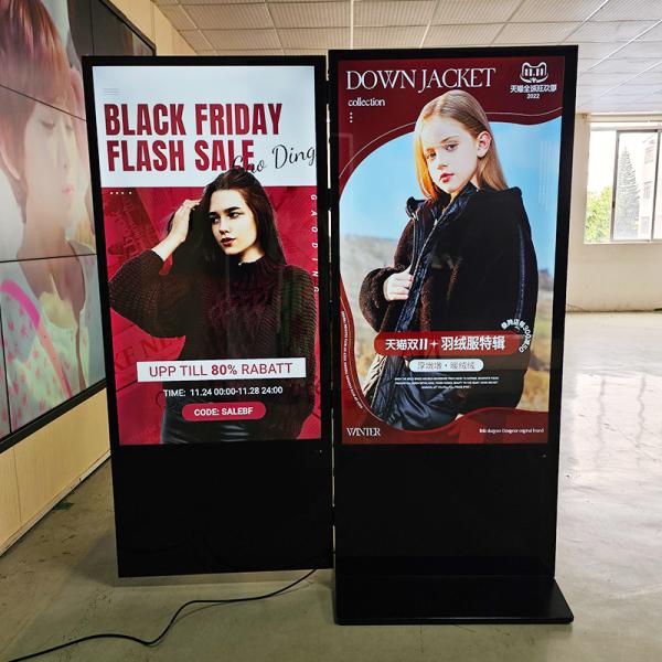 Buy cheap 43 49 55 65 Inch Floor Standing LCD Display Advertising Screen Double Side Digital Signage Kiosk For Supermarket Mall from wholesalers