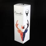 Collapsible Cardboard Wine Gift Boxes Single Bottle Crash Lock For Champagne