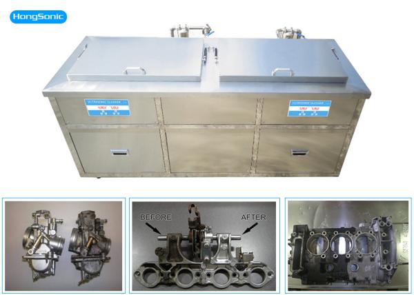 Buy cheap Double Tank Ultrasonic Automotive Parts Cleaner 3 Phases Ultrasonic Cleaning Machine from wholesalers