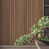 Buy cheap Factory Walnut Slat Wood Panel With Black Pet Felt Interior acoustic Wall panel from wholesalers