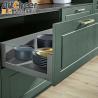 Buy cheap Green and Red Kitchen Cabinet Islands with Seating Modern Wooden Kitchen Furniture Design from wholesalers