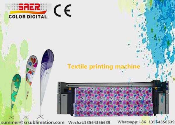 Buy cheap Dual CMYK Digital Flag Fabric / Bed Sheets Dye Textile Printing Machine 1800DPI from wholesalers