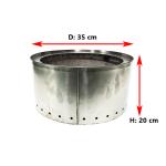 Factory Customized Diameter 13.5 Inches Round Stainless Steel Folding Portable