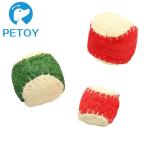 Eco Friendly Small Indestructible Rope Dog Toys Nature Loofah Material