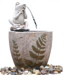 Hand Cast Stacking Bear Resin Garden Fountains For Landscaping / Backyard