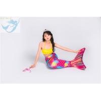 Buy cheap Pink Yellow Swimmable Mermaid Tails With Monofin , Custom Made Mermaid Tails product