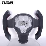 Matte Carbon Fiber Tesla Model 3 Model Y Steering Wheel Perforated Leather