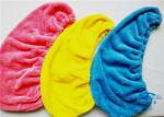 Microfiber Coral Fleece Hair Drying Towel Turban , Light Weight Bath Towels