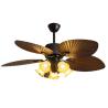 Buy cheap Lotus Leaves Ceiling Fan Remote Control Palm Leaf Ceiling Fan With Light from wholesalers